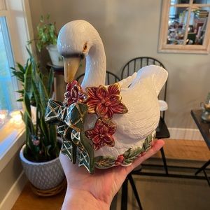 Vintage Kmart Christmas Swan Tea Light Holder